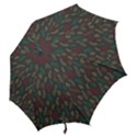 Whimsical Feather Pattern, autumn colors, Hook Handle Umbrella (Small) View2