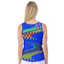 Colorful Wave Blue Abstract Women s Basketball Tank Top View2
