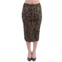 Brown Ombre Feather Pattern, Black,  Midi Pencil Skirt View1
