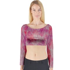 Grunge Hearts Long Sleeve Crop Top