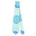 Pastel Turquoise Blue Retro Circles Neckties (Two Side)  View2