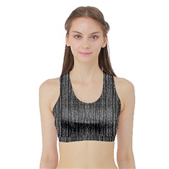 Dark Grunge Texture Women s Sports Bra With Border