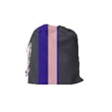 Purple, pink and gray lines Drawstring Pouches (Medium)  View2