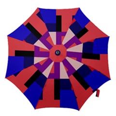 Colorful Abstraction Hook Handle Umbrellas (medium) by Valentinaart