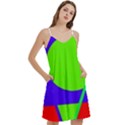 Colorful geometric design Women s Reversible Sports Bra with Border View3