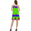 Colorful geometric design Women s Reversible Sports Bra with Border View4