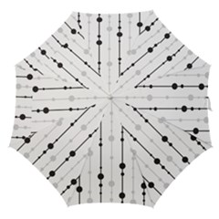 Black And White Elegant Pattern Straight Umbrellas by Valentinaart