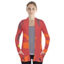 Red abstraction Women s Open Front Pockets Cardigan(P194) View1