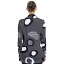 Gray abstract pattern Women s Open Front Pockets Cardigan(P194) View2