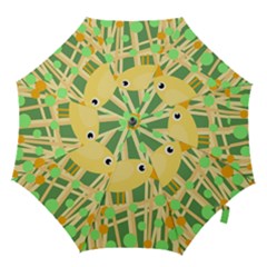 Yellow Little Bird Hook Handle Umbrellas (small) by Valentinaart