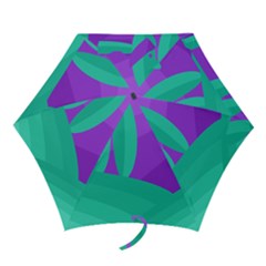 Purple And Green Landscape Mini Folding Umbrellas by Valentinaart