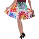 Colorful Succulents A-line Skater Skirt View2