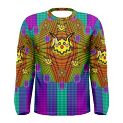 Flower Mice In Peace Balls Pop Art Men s Long Sleeve Tee