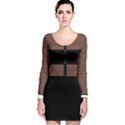 addams family Long Sleeve Velvet Bodycon Dress View1