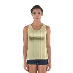 Summer Sand Color Pink And Yellow Stripes Women s Sport Tank Top 