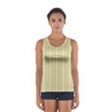 Summer sand color pink and yellow stripes Women s Sport Tank Top  View1