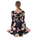 Elegant floral design Long Sleeve Skater Dress View2