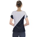 black grey Short Sleeve Front Detail Top View2