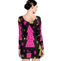 Colorful Xmas Long Sleeve Velvet Bodycon Dress View2