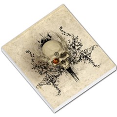 Awesome Skull With Flowers And Grunge Small Memo Pads by FantasyWorld7