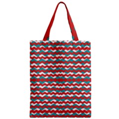 Geometric Waves Zipper Classic Tote Bag by dflcprints