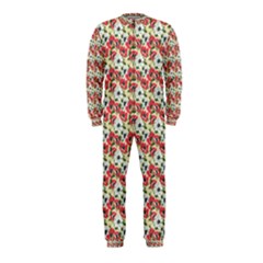 Gorgeous Red Flower Pattern  Onepiece Jumpsuit (kids)