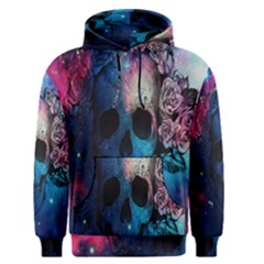 Colorful Space Skull Pattern Men s Pullover Hoodie by Brittlevirginclothing