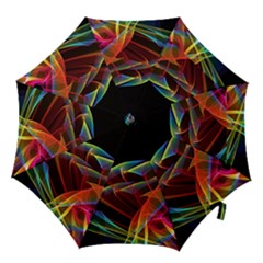 Dancing Northern Lights, Abstract Summer Sky  Hook Handle Umbrellas (medium) by DianeClancy