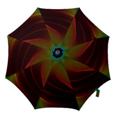 Liquid Rainbow, Abstract Wave Of Cosmic Energy  Hook Handle Umbrellas (small) by DianeClancy