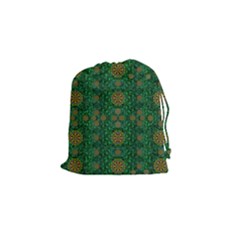 Magic Peacock Night Drawstring Pouches (small) 