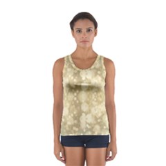 Light Circles, Brown Yellow Color Women s Sport Tank Top 