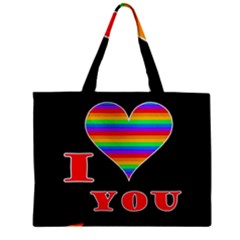 I Love You Zipper Mini Tote Bag by Valentinaart
