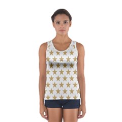 Golden Stars Pattern Women s Sport Tank Top 