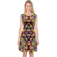 Queen Drag Capsleeve Midi Dress