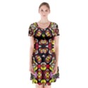 Queen Design 456 Short Sleeve V-neck Flare Dress View1