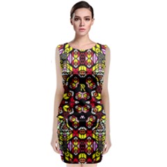 Queen Design 456 Sleeveless Velvet Midi Dress