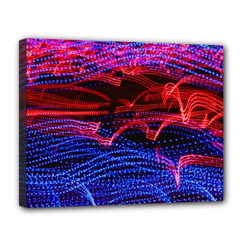 Lights Abstract Curves Long Exposure Canvas 14  X 11 