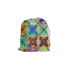 Abstract Pattern Background Design Drawstring Pouches (small) 
