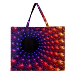 Fractal Mathematics Abstract Zipper Large Tote Bag by Amaryn4rt