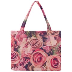 Beautiful Pink Roses Mini Tote Bag by Brittlevirginclothing