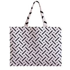 Geometric Pattern Zipper Mini Tote Bag