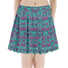 Peace And Freedom Over The Sea Of Softness Pleated Mini Skirt