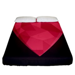 Geometric Triangle Pink Fitted Sheet (king Size)