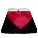 Geometric Triangle Pink Fitted Sheet (King Size) View1