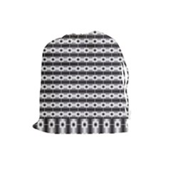 Pattern Background Texture Black Drawstring Pouches (large) 
