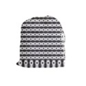 Pattern Background Texture Black Drawstring Pouches (Large)  View1