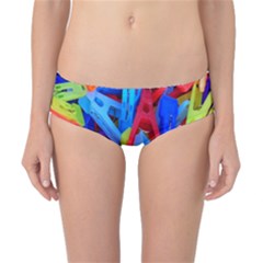 Clothespins Colorful Laundry Jam Pattern Classic Bikini Bottoms