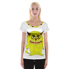 Monster Troll Halloween Shudder Women s Cap Sleeve Top