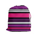 Stripes Colorful Background Drawstring Pouches (Extra Large) View1