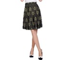 Abstract Skulls Death Pattern A-Line Skirt View1